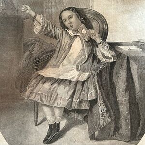 This Stupid Lesson 9 3/8" x 5.75" Antique Engraving/Print